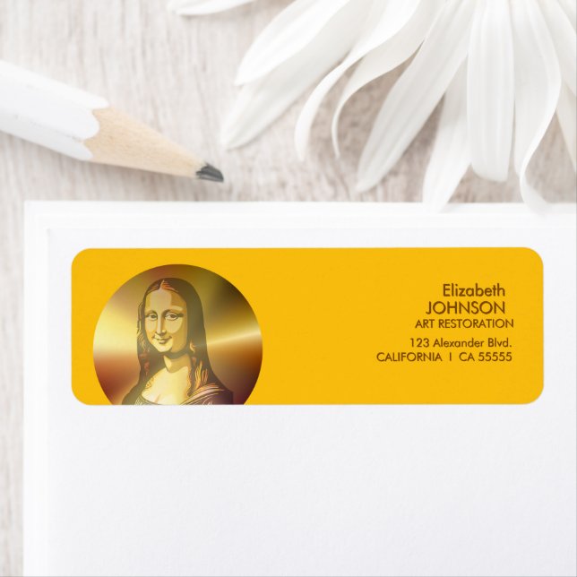 Étiquette Gioconda Mona Lisa Leonardo Da Vinci Art (En situation)