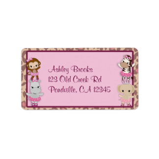 Étiquette Girl MONKEY Tu Tu Cute Baby shower Adresse TTC