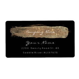 Étiquette Glam SparkParties scintillant noir brillant ivoire