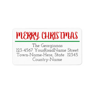 Étiquette Glamour et sophistiqué "MERRY CHRISTMAS"