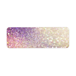 Étiquette Glitter Colorful Address Return Labels