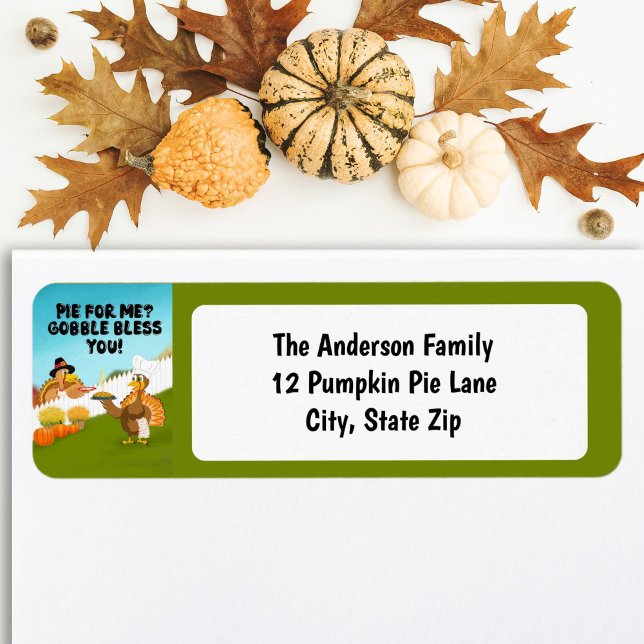 Étiquette Gobble Bless You Funny Turkey's Thanksgiving  (Créateur téléchargé)