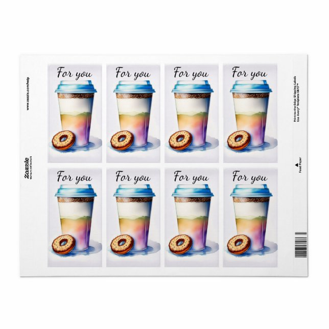 Étiquette Gobelet (Feuille entière)