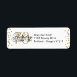 Étiquette Gold 70th Birthday Parties scintillant Confetti<br><div class="desc">Elégante 70e fête d'anniversaire Gold Faux Parties scintillant Confetti modèle blanc. Facile à utiliser et facile à personnaliser. Commandez aujourd'hui !</div>