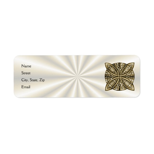 Étiquette Gold Celtic Knot Design artistique original (Devant)