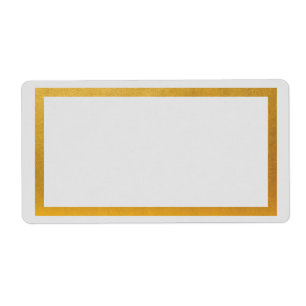 Étiquette Gold faux foil blank address label