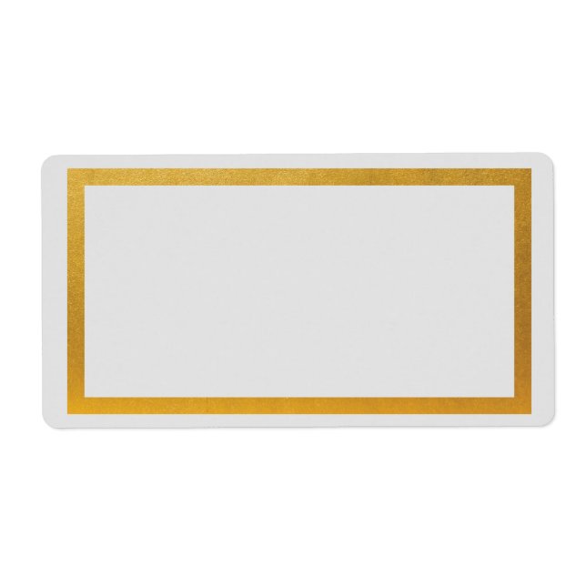 Étiquette Gold faux foil blank address label (Devant)