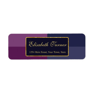 Étiquette Gold Foil Bold Lavender Palette Mariage personnali