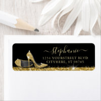 Gold High Heel Chaussures Glam Adresse de retour