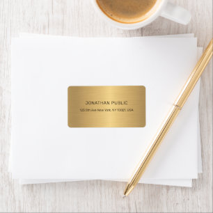 Étiquette Gold Look Professional Moderne Modèle élégant