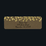 Étiquette Gold Modern Chic Rustic Kraft Chic Mariage<br><div class="desc">Correspondance d'objets dans mon magasin.</div>