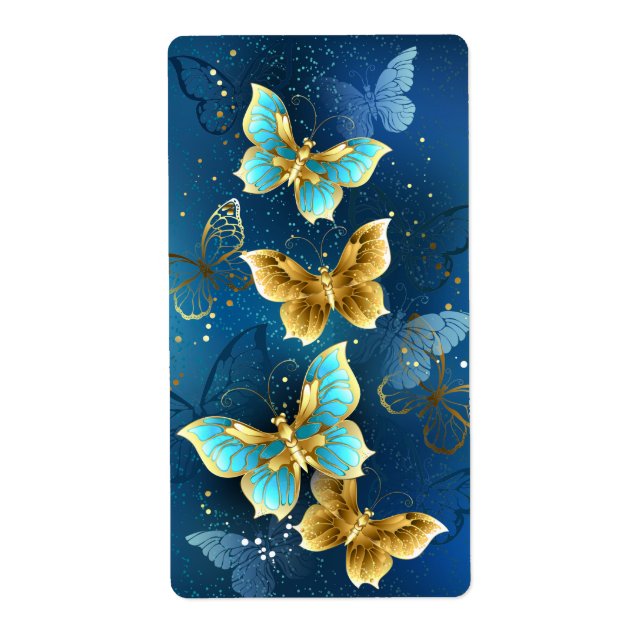 Étiquette Golden butterflies (Devant)