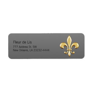 Étiquette Golden Fleur De Lis