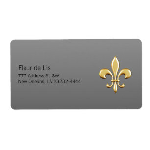 Étiquette Golden Fleur De Lis
