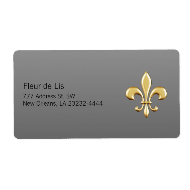 Étiquette Golden Fleur De Lis (Devant)