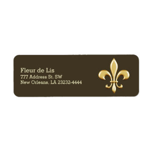 Étiquette Golden Fleur De Lis