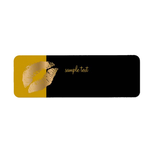 Étiquette Golden Kiss+ Black Gold (Devant)