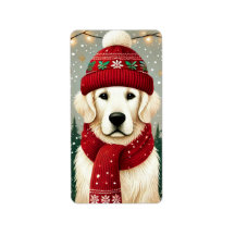 Golden Retriever in Festive Sweater - Cozy Christm