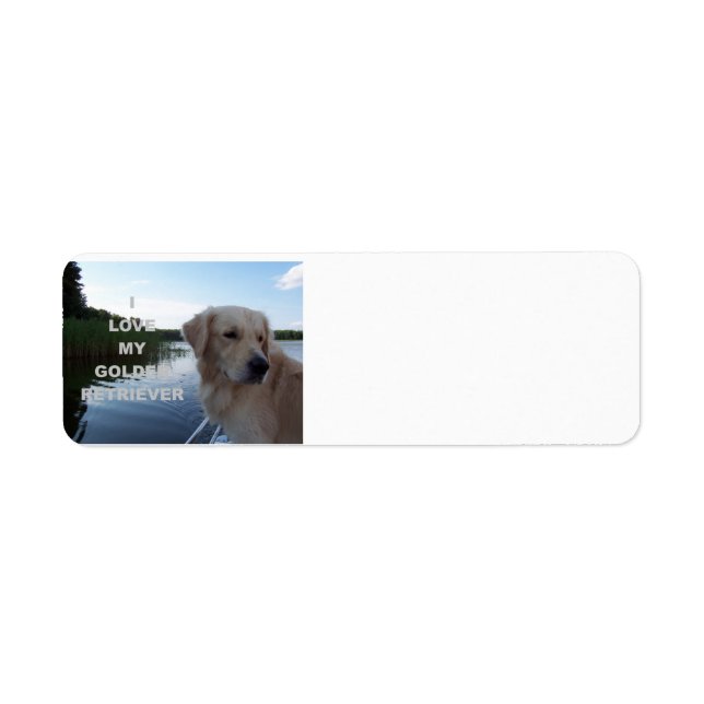 Étiquette Golden_retriver_love avec pic (Devant)
