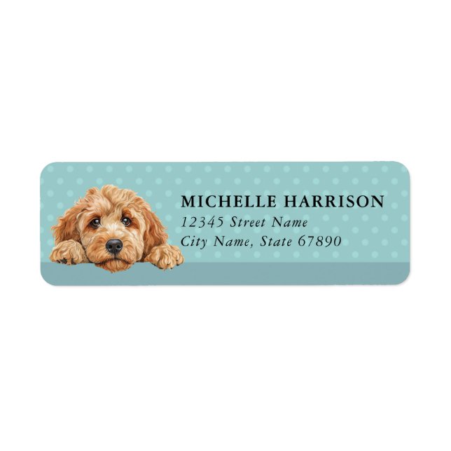 Étiquette Goldendoodle Dog Return Address Labels (Devant)
