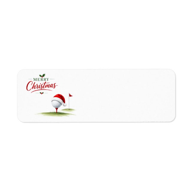 Étiquette Golf à thème de Noël pour golfeur (Devant)