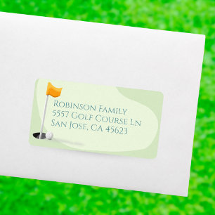 Étiquette Golf Baby shower Cute Boy Par-Tee Adresse
