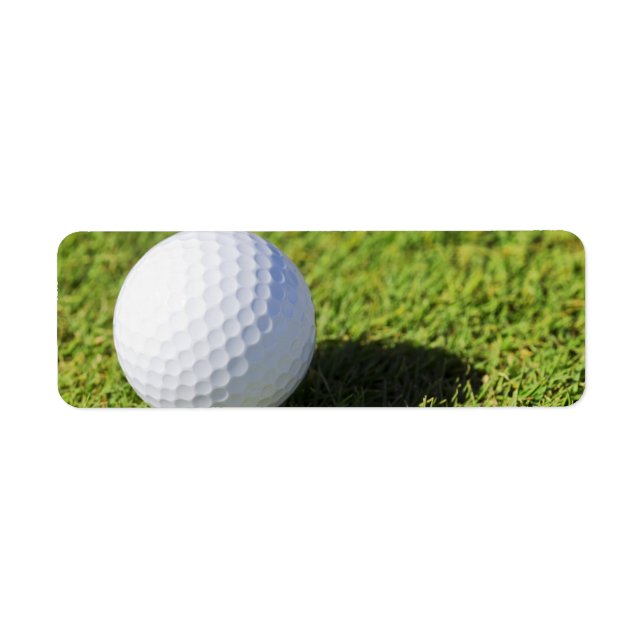 Étiquette Golf Ball On Green Grass Course - Customisé (Devant)