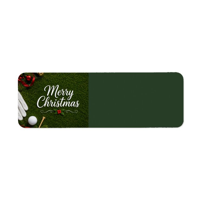 Étiquette Golf Noël sur green de putting (Devant)