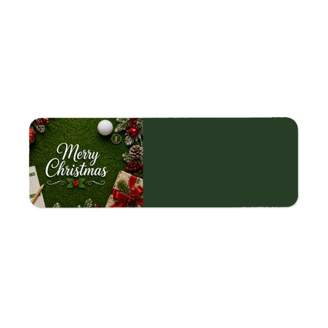 Étiquette Golf Noël sur green de putting (Devant)