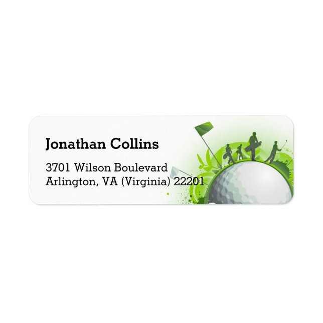 Étiquette Golf personnalisé | Sport (Devant)