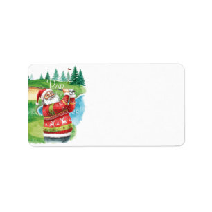 Étiquette Golf Ugly Sweater thème pour golfer Christmas