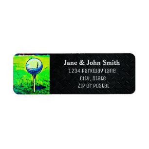 Étiquette Golfing Retour Adresse Sports Hobby Men Golf