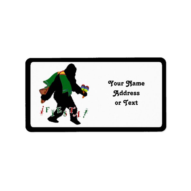 Étiquette Gone Squatchin - Fiesta Squatchin (Devant)