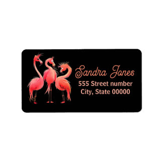 Étiquette Gorgeous one of a-kind address labels flamingo