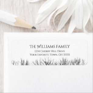 Étiquette Gothic Haunted Woods Halloween Adresse de retour