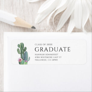Étiquette Graduation 2025 Botanical Return Adresse