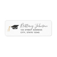 Graduation Cap Gold Foil Tassel Adresse de retour