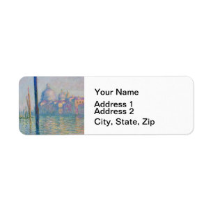 Étiquette Grand Canal Monet Venise Italie Peinture Classique