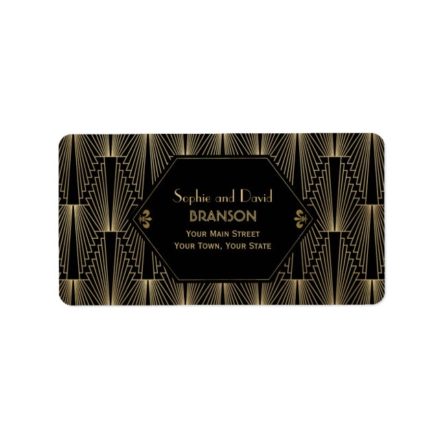 Étiquette Grand Gatsby des années 20 (Devant)