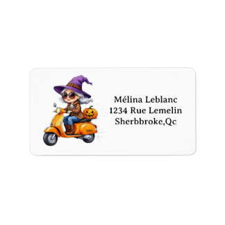 Étiquette Grand-mère Sorcière Stylée en Chibi sur