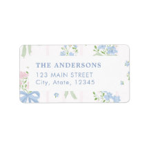 Grand Millennial Pastel Floral Bow Noël