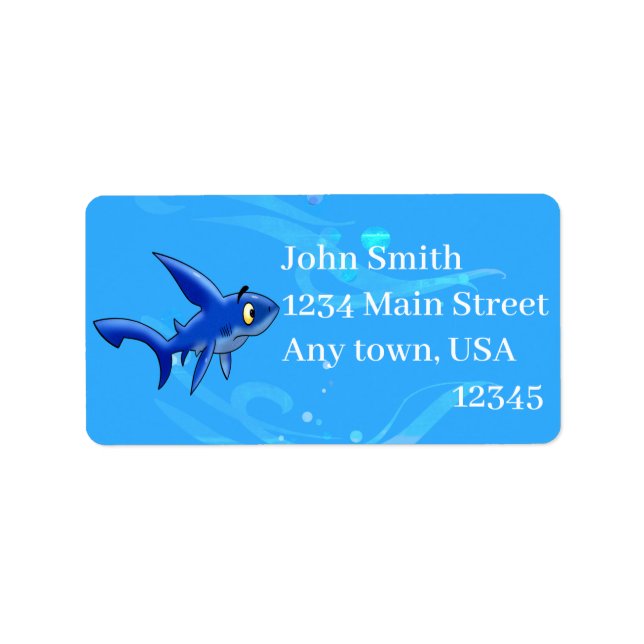 Étiquette Grand requin cartonné (Devant)