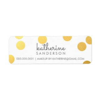 Étiquette GRANDE CONFETTI SPOT moderne gras feuille or gris