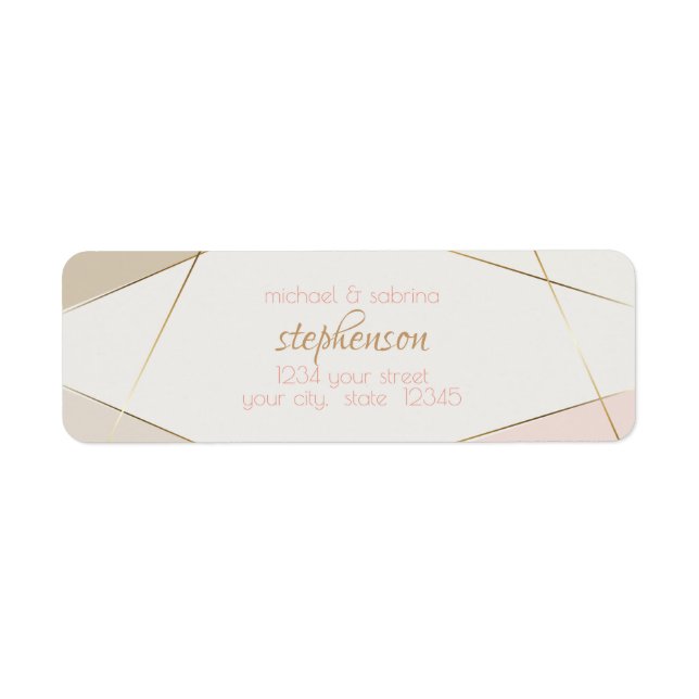 Étiquette Grandes géométriques modernes contemporaines Sable (Devant)