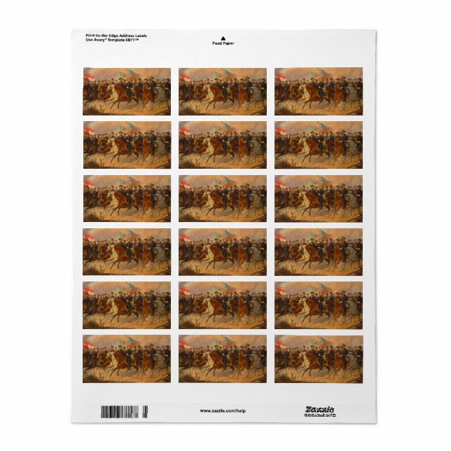 Étiquette Grant et ses généraux par Ole Peter Hansen Balling (Feuille entière)