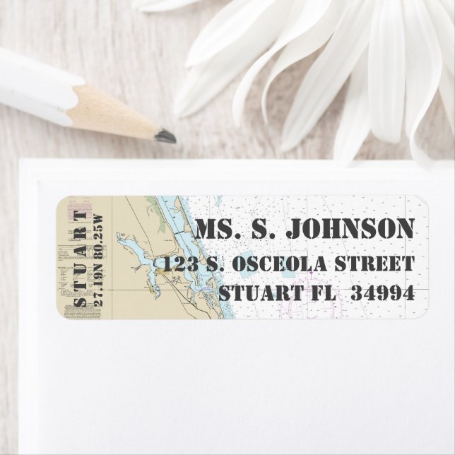 Étiquette Graphique de navigation nautique du port d'accueil (En situation)