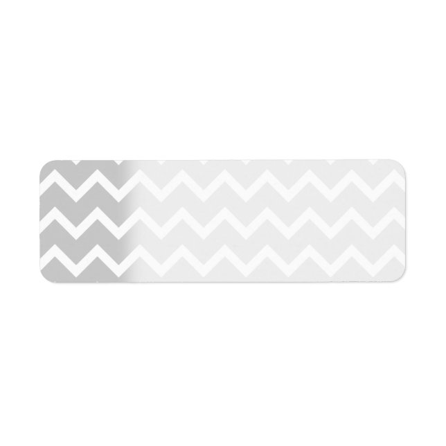 Étiquette Gray and White Zigzag Stripes. (Devant)