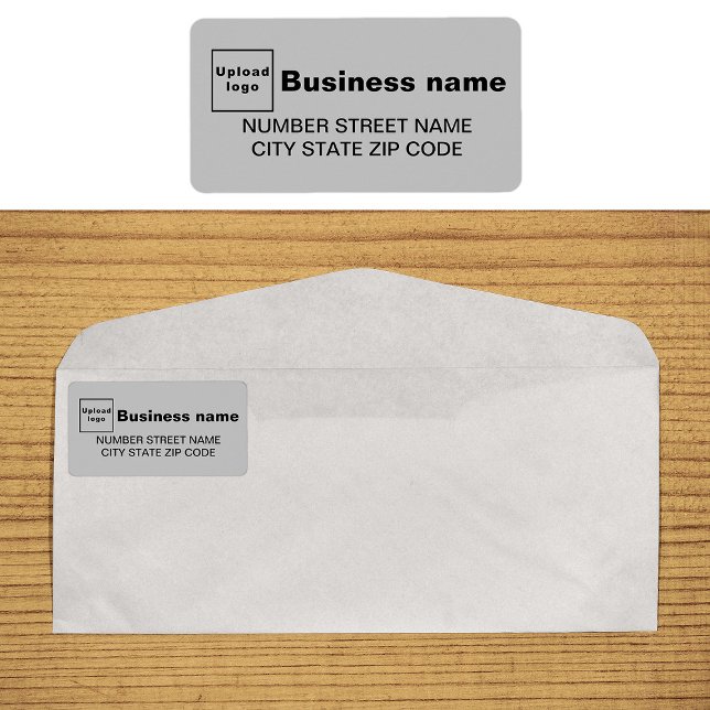Étiquette Gray Business Address Label (Gray business address label on envelope)