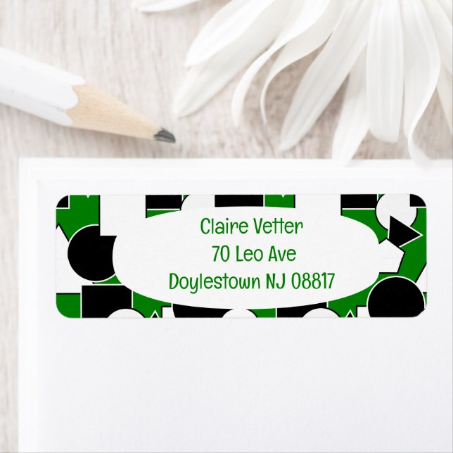 Étiquette Green Bauhaus Collage (En situation)