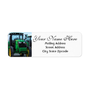 Étiquette Green Farm Tracteur Adresse de retour